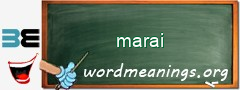 WordMeaning blackboard for marai